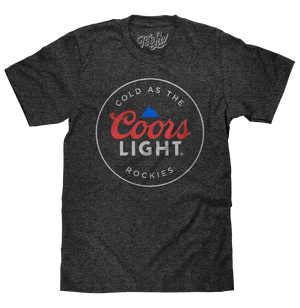 Coors Light Cold as the Rockies Beer T-Shirt - Charcoal Gray