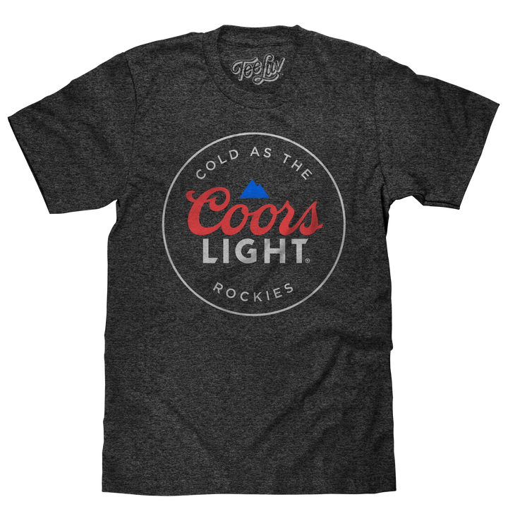 Coors Light Cold as the Rockies Beer T-Shirt - Charcoal Gray