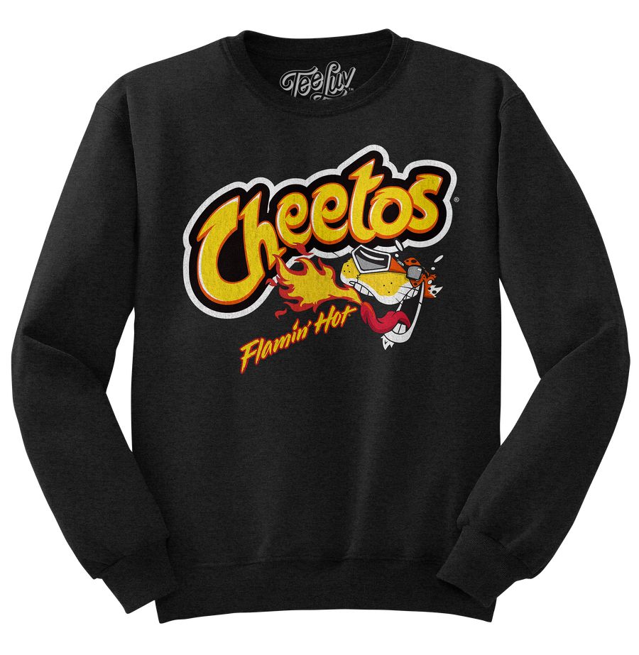 Flamin' Hot Cheetos Faded Logo Crewneck Sweatshirt - Black