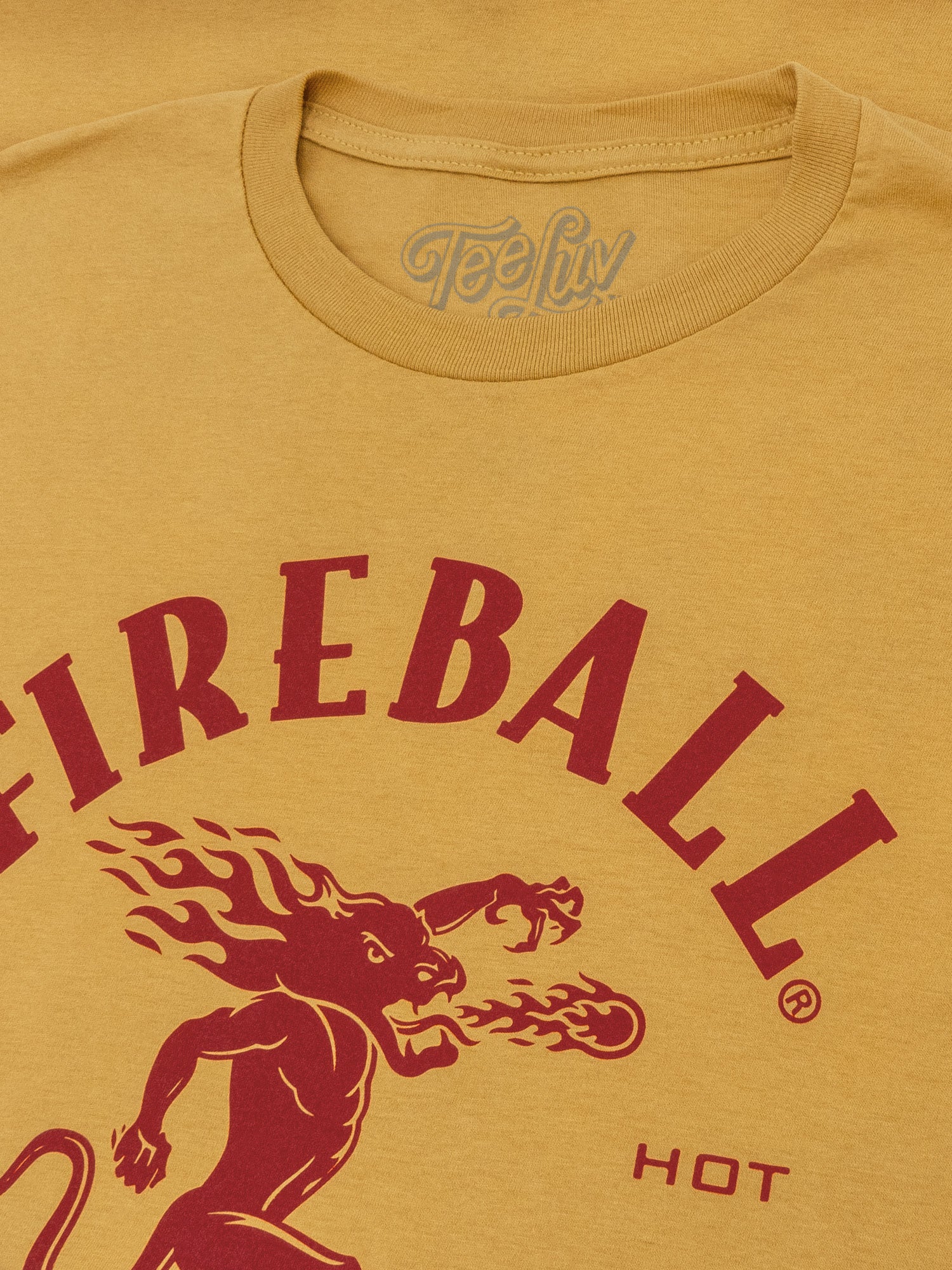 Fireball Merch Fireball Whisky Red Hot Dragon Logo T-Shirt - Mustard Yellow – Tee Luv