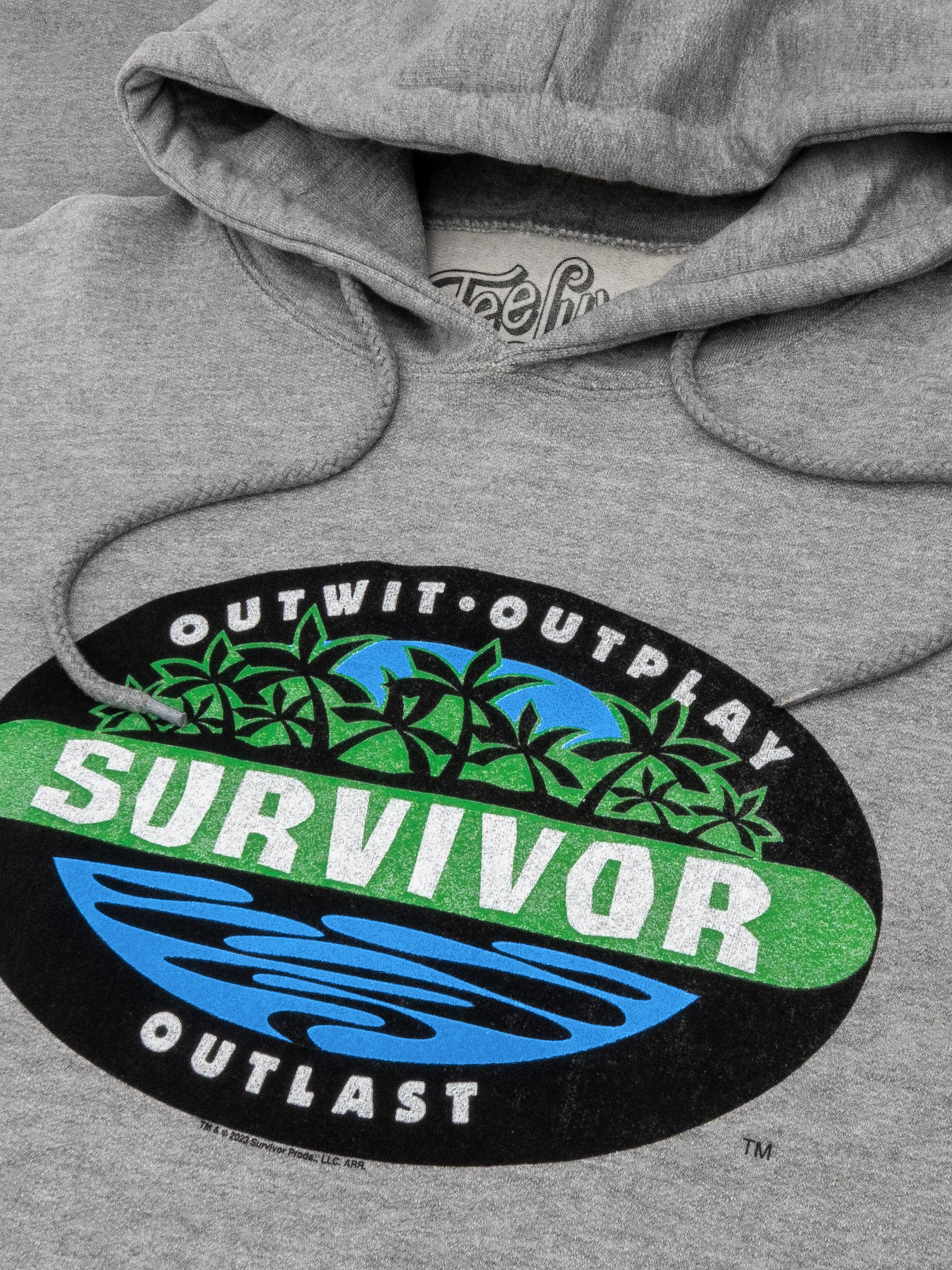 Outwit Survivor Outwit Outplay Outlast Logo Hooded Sweatshirt - Oxford Gray ...