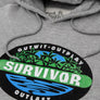 Survivor Outwit Outplay Outlast Logo Hooded Sweatshirt - Oxford Gray