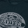 Distressed Survivor TV Show Logo T-Shirt - Denim Black Heather