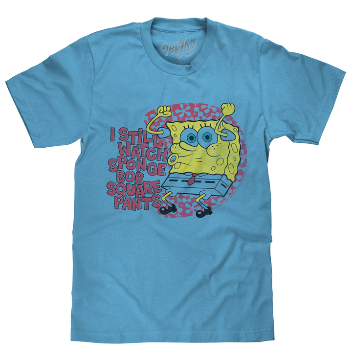 I Still Watch Spongebob Squarepants T-Shirts - Heather Light Blue