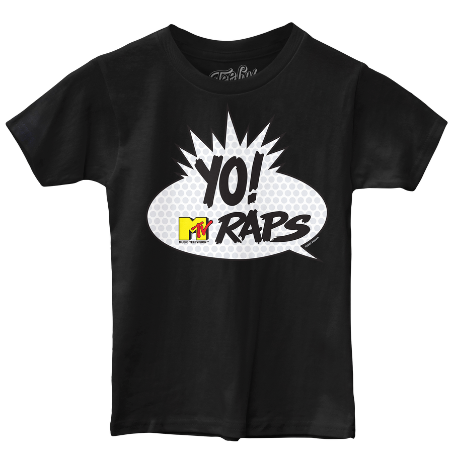 Tee Luv Kids Yo! MTV Raps Youth T-Shirt - Black