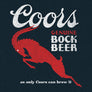 Coors Genuine Bock Beer Left Chest Front and Back Print T-Shirt - Denim Black Heather