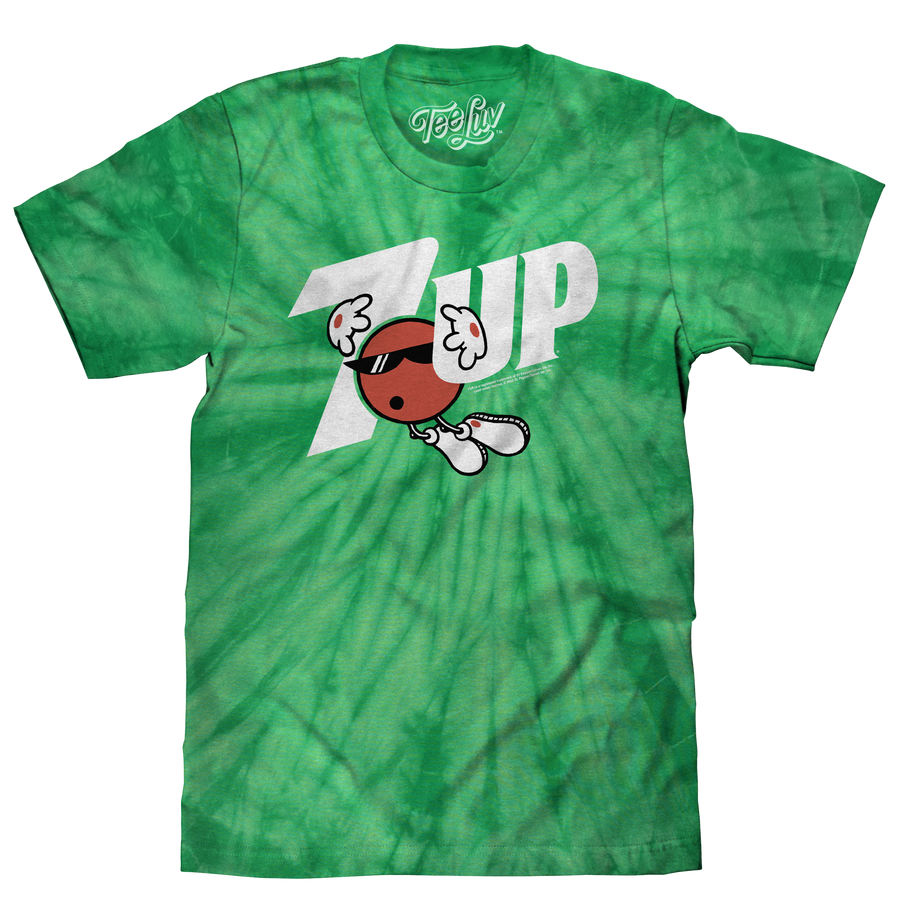 7UP Soda T-Shirt - Kelly Green Tie Dye