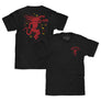 Fireball Whisky Left Chest Front and Back Dragon Mascot Logo T-Shirt - Black
