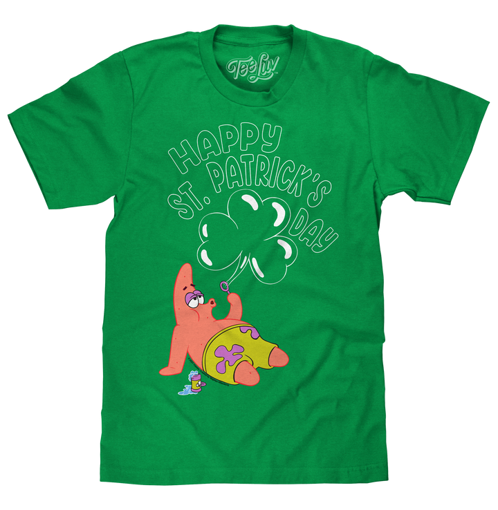 Happy St Patrick's Day Spongebob Squarepants T-Shirt - Green