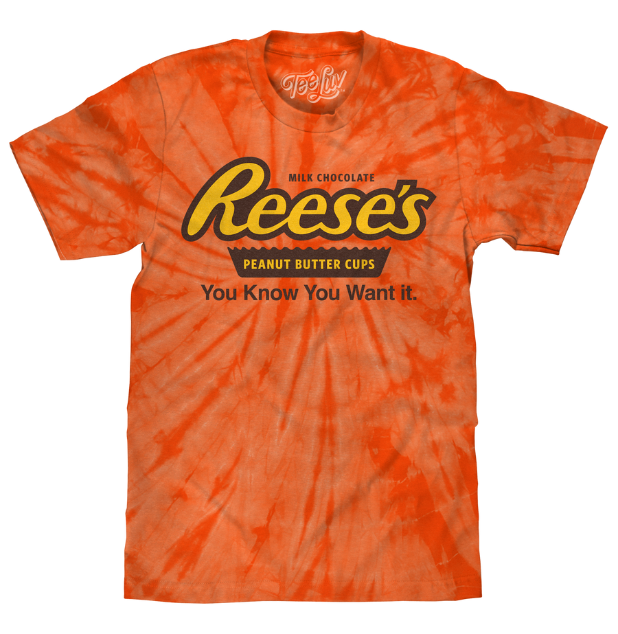 Reese's Peanut Butter Cup Tie Dye T-Shirt - Orange Spider