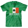 Ireland Shamrock Flag Tie Dye T-Shirt - Spider Kelly