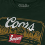 Coors Banquet Beer The Legend Since 1873 Rocky Mountains T-Shirt - Forest Green