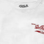 Faded Drink Dr Pepper Vintage Logo Front and Back Print T-Shirt - White