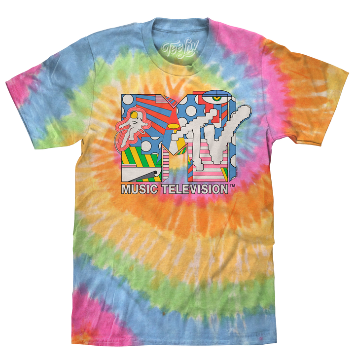 MTV Psychedelic Logo Tie Dye T-Shirt - Eternity Tie Dye