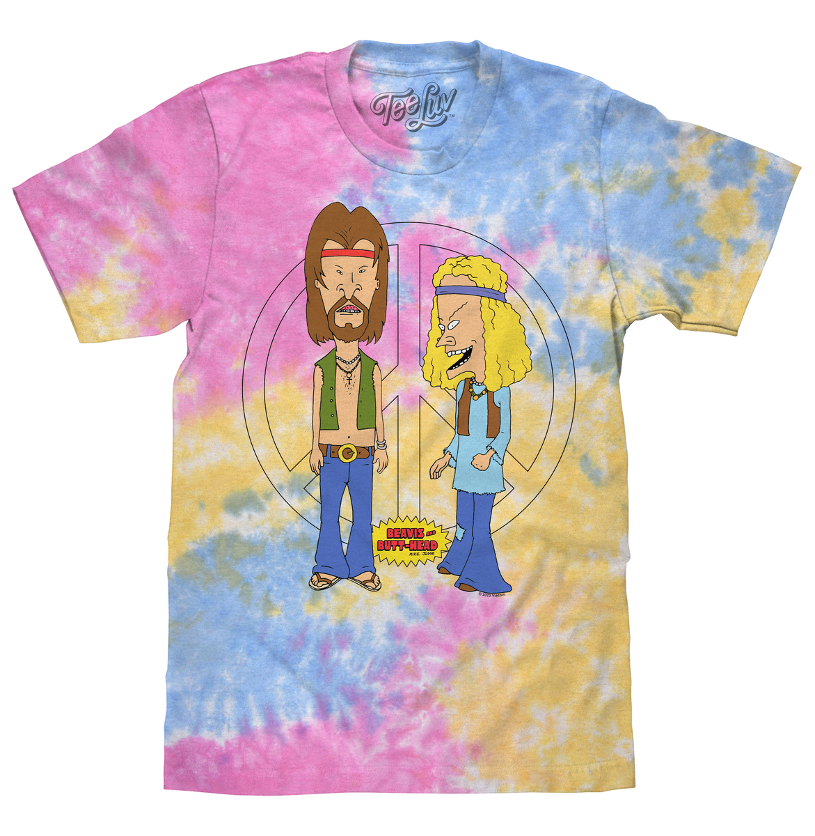 Beavis and Butthead Hippie Tie Dye T-Shirt - Sherbert Tie Dye – Tee Luv