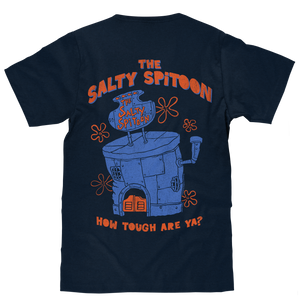 Spongebob Squarepants Salty Spitoon Front/Back T-Shirt - Navy Blue