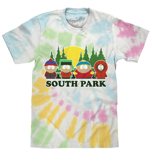 South Park Cartoon Cast Tie Dye T-Shirt - Yosemite