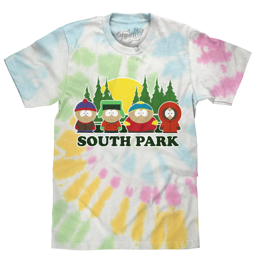 South Park Cartoon Cast Tie Dye T-Shirt - Yosemite