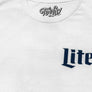 Miller Lite Beer Front and Back Print T-Shirt - White