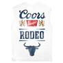Coors Banquet Rodeo Double Sided Sleeveless Muscle Tee T-Shirt - White