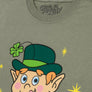 Lucky Charms Magically Delicious Cartoon Leprechaun Heavyweight T-Shirt - Desert Green