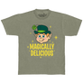 Lucky Charms Magically Delicious Cartoon Leprechaun Heavyweight T-Shirt - Desert Green