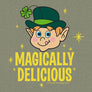 Lucky Charms Magically Delicious Cartoon Leprechaun Heavyweight T-Shirt - Desert Green