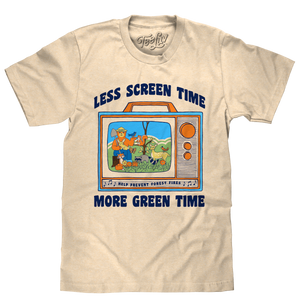 Smokey Bear Less Screen Time More Green Time - Cream