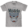 Cerveza Modelo Sugar Skull T-Shirt - Athletic Heather Gray
