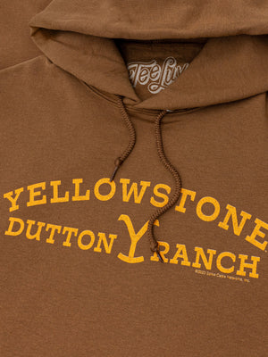 Yellowstone Dutton Ranch Hooded Sweatshirt - Golden Pecan