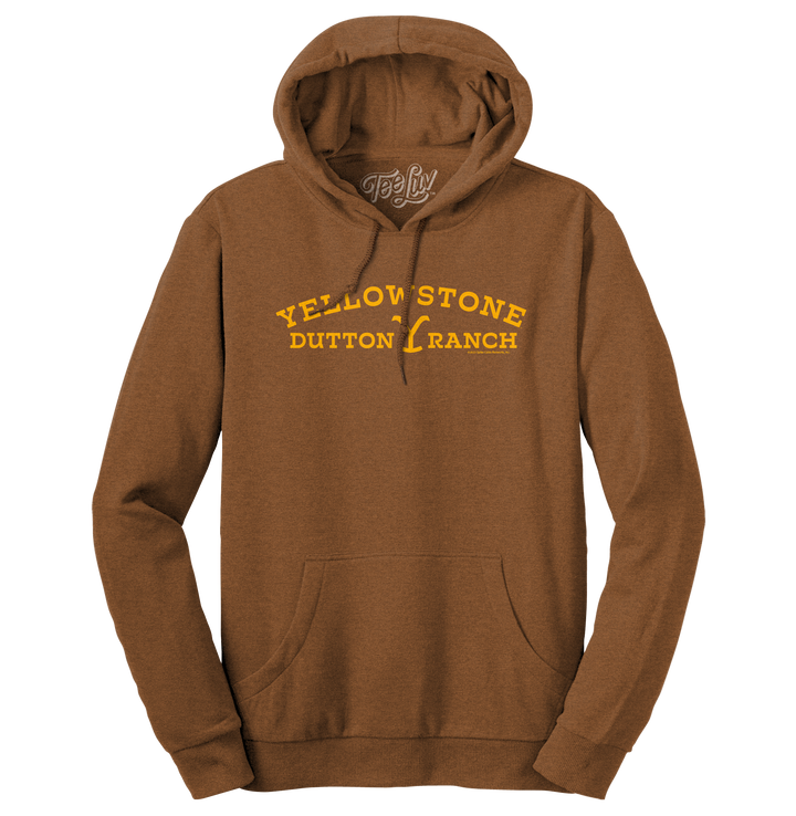 Yellowstone Dutton Ranch Hooded Sweatshirt - Golden Pecan