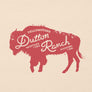 Yellowstone Dutton Ranch Bison T-Shirt - Vintage White