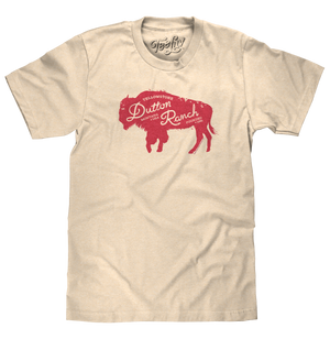 Yellowstone Dutton Ranch Bison T-Shirt - Vintage White