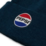 Tee Luv Pepsi Cola Soda Logo Knit Hat Beanie - Navy Blue