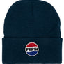 Tee Luv Pepsi Cola Soda Logo Knit Hat Beanie - Navy Blue