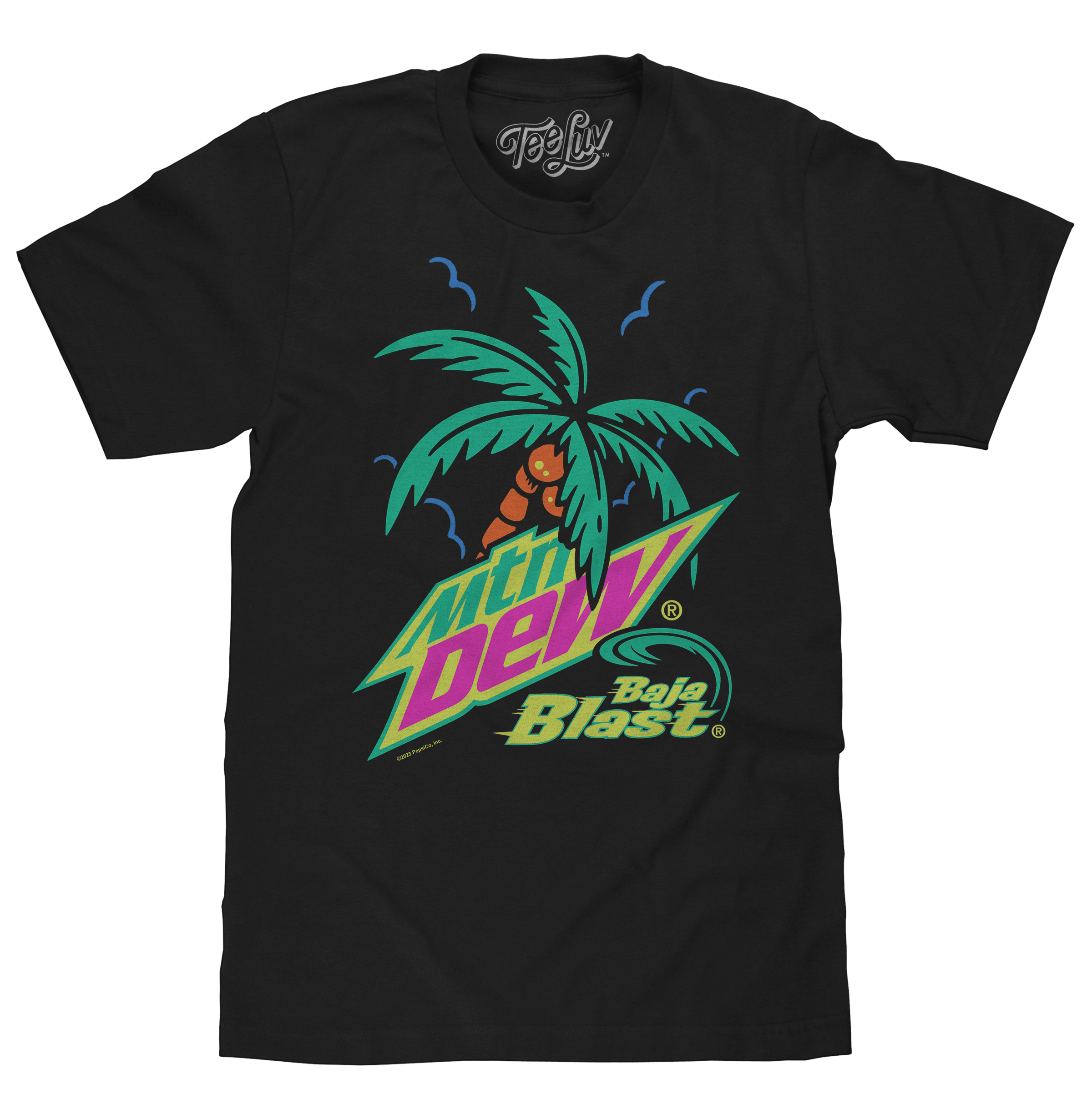Mtn Dew Baja Blast Palm Tree T-Shirt Black1