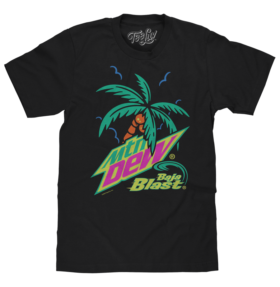 Mtn Dew Baja Blast Palm Tree T-Shirt - Black