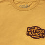 Yellowstone Dutton Ranch Front and Back Printed T-Shirt - Mustard Yellow