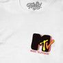 MTV 80s Logo Front/Back Print T-Shirt - White