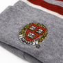 Harvard University Veritas Shield Pom Pom Beanie - Gray/Burgundy/White