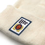 Miller Lite Beer Logo Knit Hat Beanie - White