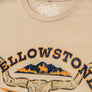 Yellowstone Dutton Ranch Cattle Skull T-Shirt - Cream
