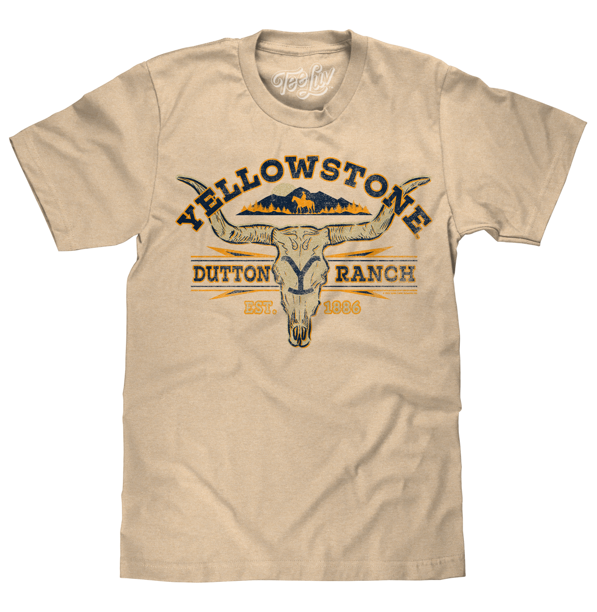 Men's Yellowstone Rusty Dutton Ranch Brand Logo Est 1886 Graphic T-Shirt Men's Yellowstone Rusty Dutton Ranch Brand Logo Est 1886 Graphic T-Shirt