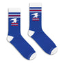 USPS U.S. Mail Standing Eagle Logo Crew Socks - Blue/White