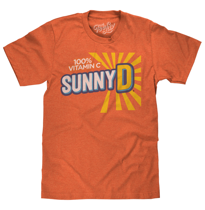 Sunny Delight Sunburst Logo T-Shirt - Heather Orange