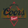 Coors Banquet The Legend Left Chest Front and Back Print T-Shirt - Military Green