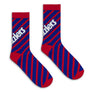 Twizzlers Retro Candy Logo Striped Crew Socks - Red/Blue