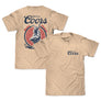 Original Coors Rodeo Legend Double Sided Beer Logo T-Shirt - Cream