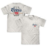 Coors Banquet Beer Front and Back Faded Graphic T-Shirt - Ash Gray