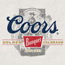 Coors Banquet Beer Front and Back Faded Graphic T-Shirt - Ash Gray
